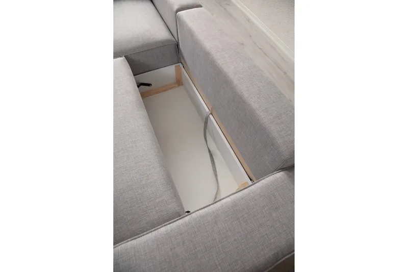 Munehiro Hjørnesovesofa - Lysegrå - Møbler - Sofaer - Sovesofaer - Hjørnesovesofa