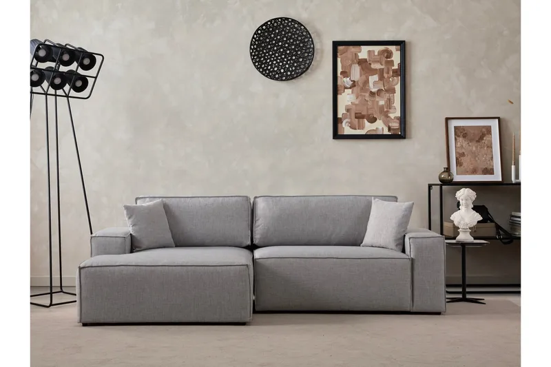 Munehiro Hjørnesovesofa - Lysegrå - Møbler - Sofaer - Sovesofaer - Hjørnesovesofa