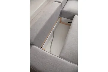 Munehiro Hjørnesovesofa - Lysegrå - Møbler - Sofaer - Sovesofaer - Hjørnesovesofa