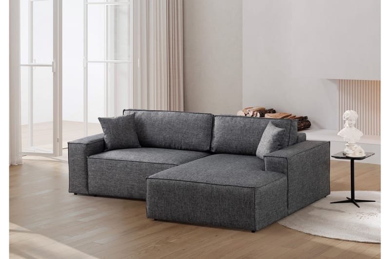 Munehiro Hjørnesovesofa - Mørkegrå - Møbler - Sofaer - Sovesofaer - Hjørnesovesofa