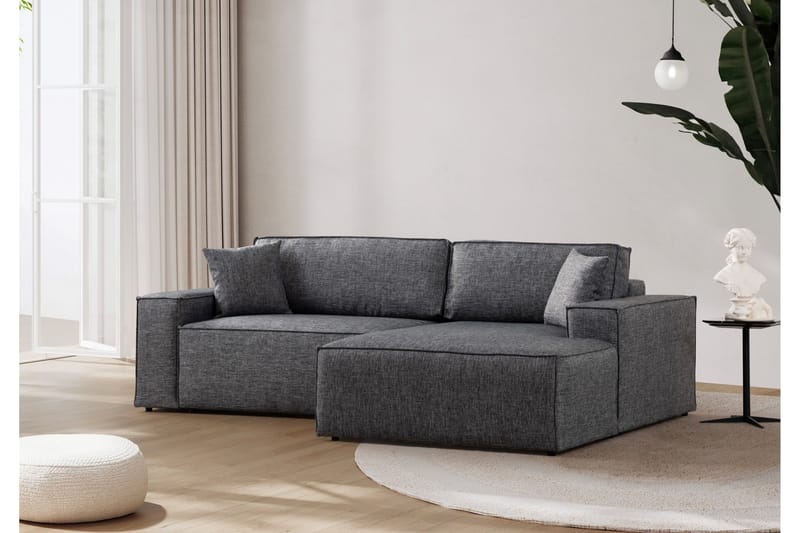 Munehiro Hjørnesovesofa - Mørkegrå - Møbler - Sofaer - Sovesofaer - Hjørnesovesofa