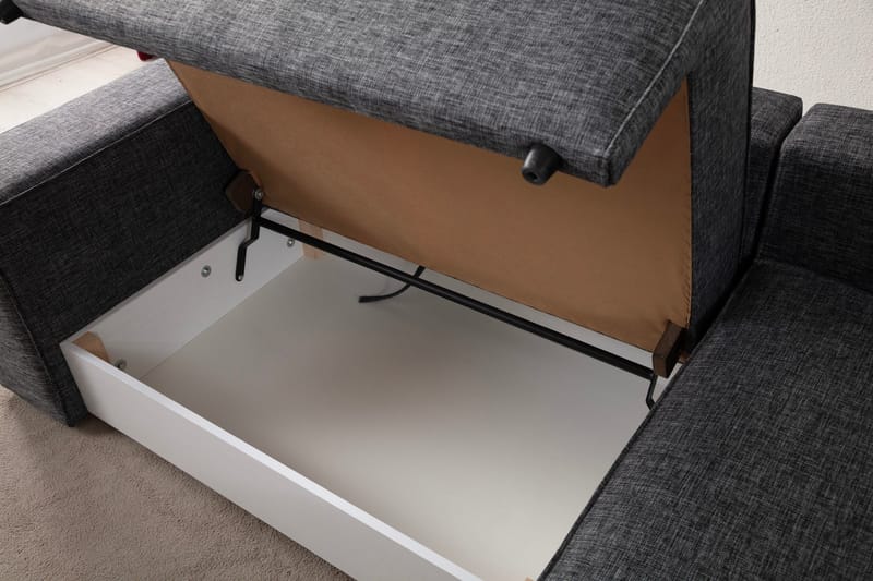 Munehiro Hjørnesovesofa - Mørkegrå - Møbler - Sofaer - Sovesofaer - Hjørnesovesofa