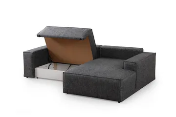 Munehiro Hjørnesovesofa - Mørkegrå - Møbler - Sofaer - Sovesofaer - Hjørnesovesofa