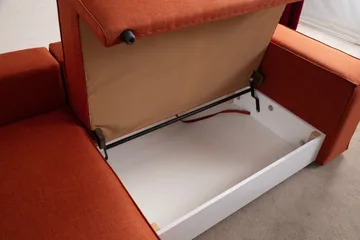 Munehiro Hjørnesovesofa - Oransje - Møbler - Sofaer - Sovesofaer - Hjørnesovesofa