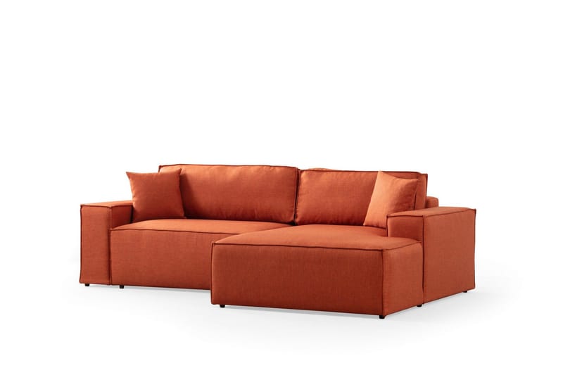 Munehiro Hjørnesovesofa - Oransje - Møbler - Sofaer - Sovesofaer - Hjørnesovesofa