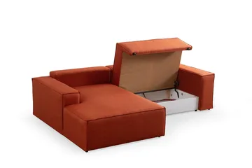 Munehiro Hjørnesovesofa - Oransje - Møbler - Sofaer - Sovesofaer - Hjørnesovesofa