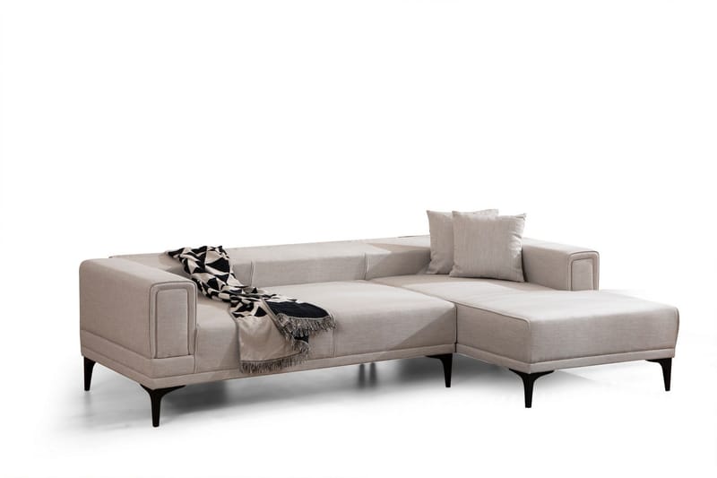 Naoko Sovesofa med divan - Beige - Møbler - Sofaer - Sovesofaer - Hjørnesovesofa