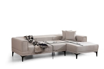 Naoko Sovesofa med divan - Beige - Møbler - Sofaer - Sovesofaer - Hjørnesovesofa