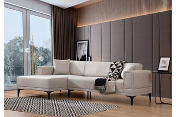 Naoko Sovesofa med divan - Beige - Møbler - Sofaer - Sovesofaer - Hjørnesovesofa