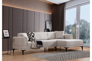 Naoko Sovesofa med divan - Beige - Møbler - Sofaer - Sovesofaer - Hjørnesovesofa