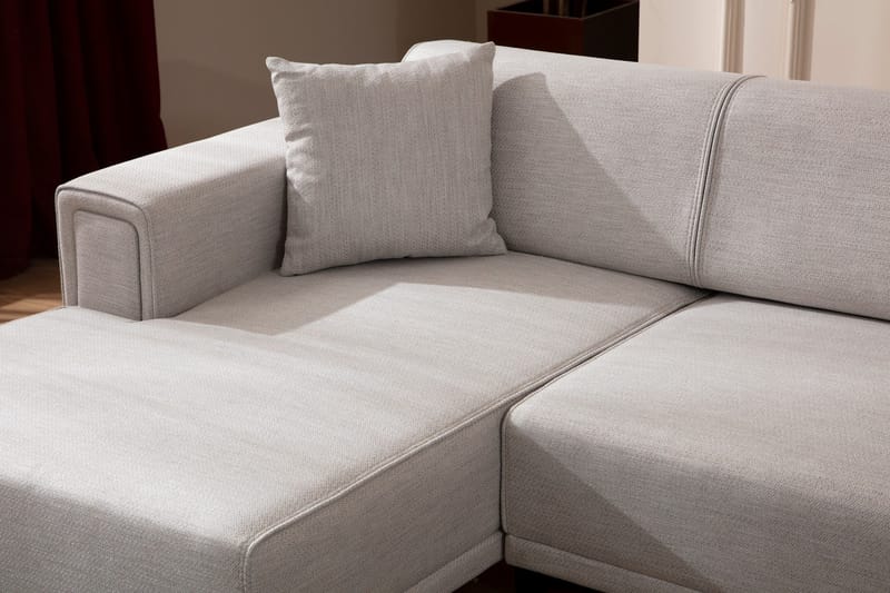 Naoko Sovesofa med divan - Beige - Møbler - Sofaer - Sovesofaer - Hjørnesovesofa