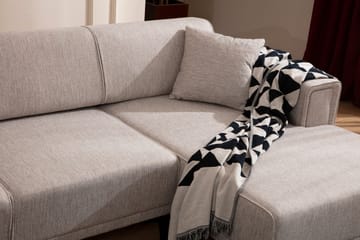 Naoko Sovesofa med divan - Lysebrun - Møbler - Sofaer - Sovesofaer - Hjørnesovesofa