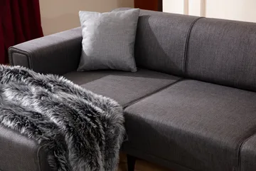 Naoko Sovesofa med divan - Mørkegrå - Møbler - Sofaer - Sovesofaer - Hjørnesovesofa