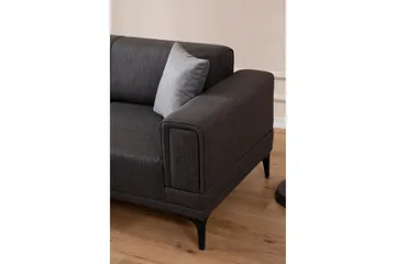 Naoko Sovesofa med divan - Mørkegrå - Møbler - Sofaer - Sovesofaer - Hjørnesovesofa