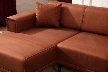 Naoko Sovesofa med divan - Rød - Møbler - Sofaer - Sovesofaer - Hjørnesovesofa