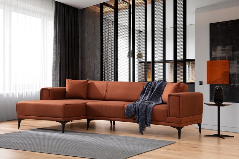 Naoko Sovesofa med divan - Rød - Møbler - Sofaer - Sovesofaer - Hjørnesovesofa
