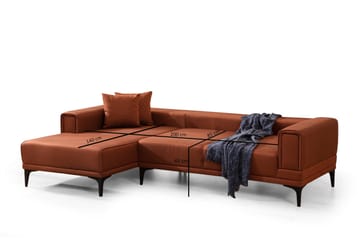 Naoko Sovesofa med divan - Rød - Møbler - Sofaer - Sovesofaer - Hjørnesovesofa