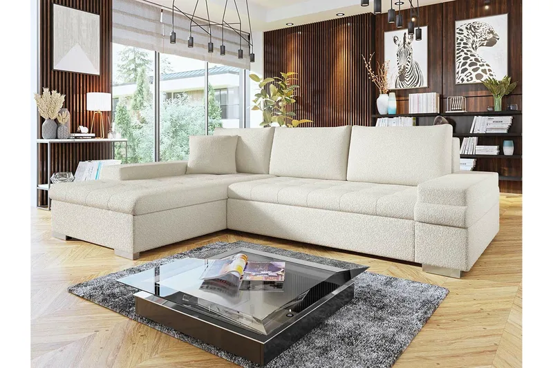 Naoma 3-sits Hörnbäddsoffa Acacia||White - Møbler - Sofaer - Sovesofaer - Sovesofa divan