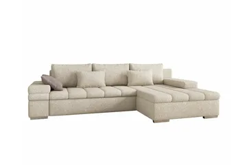 Naoma 3-sits Hörnbäddsoffa Beige - Møbler - Sofaer - Sovesofaer - Sovesofa divan