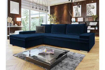 Naoma 3-sits Hörnbäddsoffa Dark blue - Møbler - Sofaer - Sovesofaer - Sovesofa divan