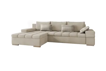 Naoma 3-sits Hörnbäddsoffa NO_BRAND beige - Møbler - Sofaer - Sovesofaer - Sovesofa divan
