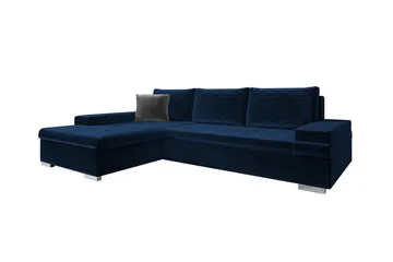 Naoma 3-sits Hörnbäddsoffa NO_BRAND Dark blue - Møbler - Sofaer - Sovesofaer - Sovesofa divan