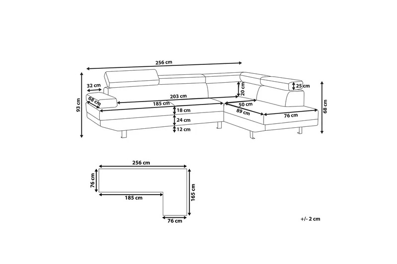 Norreia 5-seters Hjørnesovesofa Venstre - Møbler - Sofaer - Sovesofaer - Hjørnesovesofa