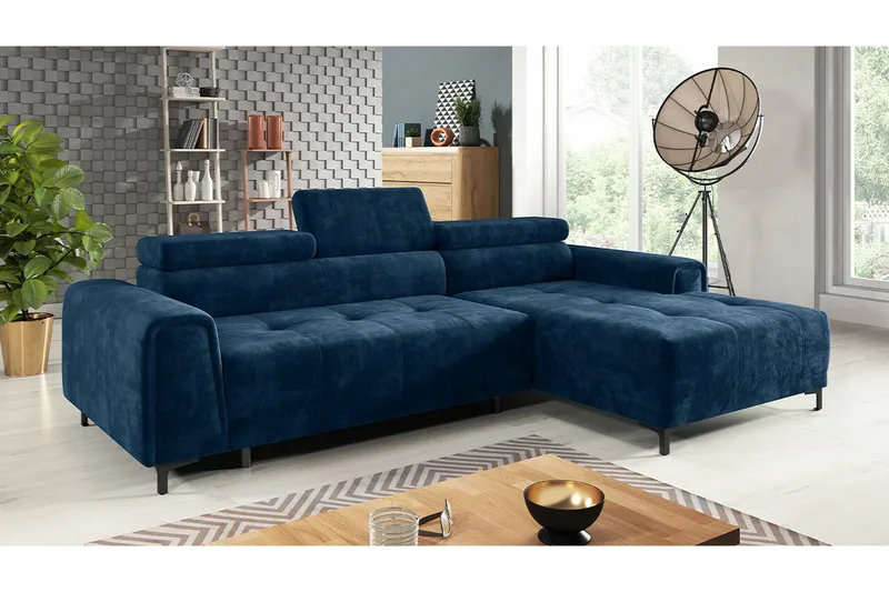 Rathkeale 3-sits Hörnbäddsoffa Dark blue - Møbler - Sofaer - Sovesofaer - Sovesofa divan