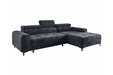Rathkeale 3-sits Hörnbäddsoffa Dark grey - Møbler - Sofaer - Sovesofaer - Hjørnesovesofa