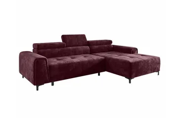 Rathkeale 3-sits Hörnbäddsoffa Dark purple - Møbler - Sofaer - Sovesofaer - Hjørnesovesofa