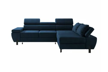Rathkeale 4-sits Hörnbäddsoffa Dark blue - Møbler - Sofaer - Sovesofaer - Hjørnesovesofa