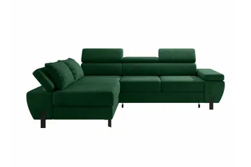 Rathkeale 4-sits Hörnbäddsoffa Green - Møbler - Sofaer - Sovesofaer - Hjørnesovesofa