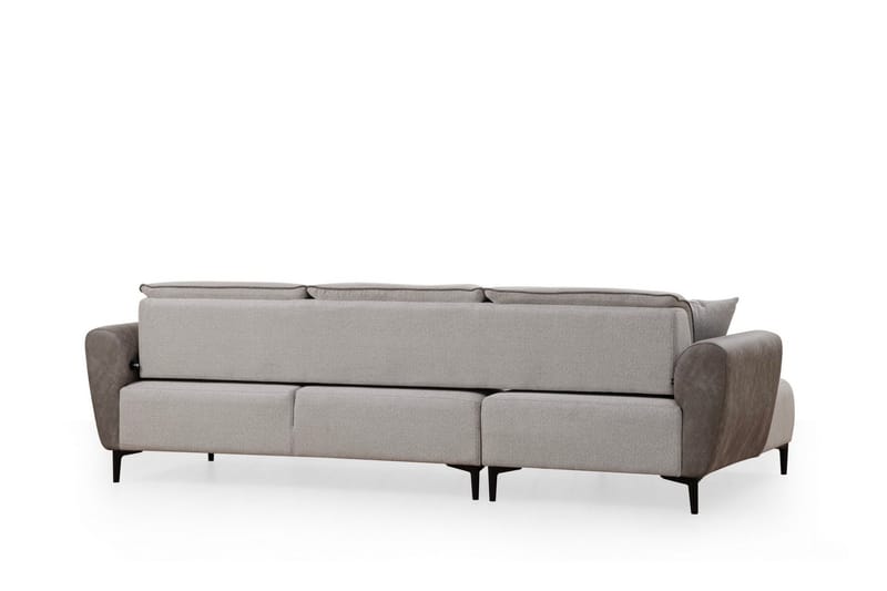Rebelo 3-seters Venstrevendt L-formet Sovesofa 85x220 cm i Bouclé - Grå - Møbler - Sofaer - Sovesofaer - Sovesofa divan
