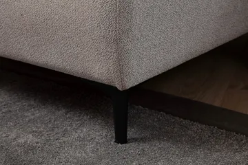 Rebelo 3-seters Venstrevendt L-formet Sovesofa 85x220 cm i Bouclé - Grå - Møbler - Sofaer - Sovesofaer - Sovesofa divan