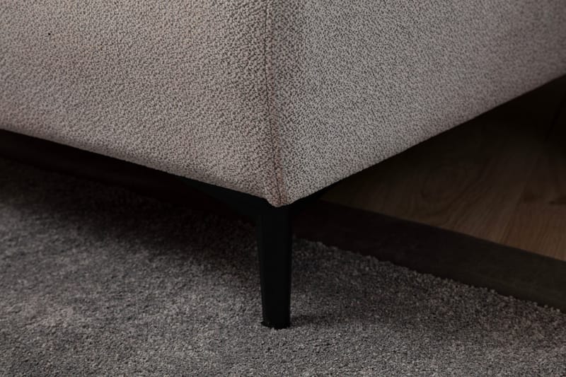 Rebelo 3-seters Venstrevendt L-formet Sovesofa 85x220 cm i Bouclé - Grå - Møbler - Sofaer - Sovesofaer - Sovesofa divan
