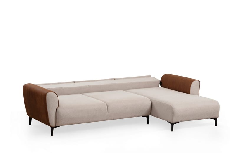 Rebelo Sovesofa med divan - Beige - Møbler - Sofaer - Sovesofaer - Hjørnesovesofa