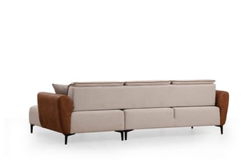 Rebelo Sovesofa med divan - Beige - Møbler - Sofaer - Sovesofaer - Hjørnesovesofa