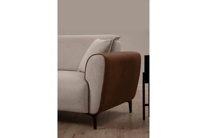 Rebelo Sovesofa med divan - Beige - Møbler - Sofaer - Sovesofaer - Hjørnesovesofa