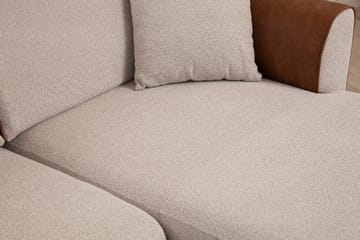 Rebelo Sovesofa med divan - Beige - Møbler - Sofaer - Sovesofaer - Hjørnesovesofa