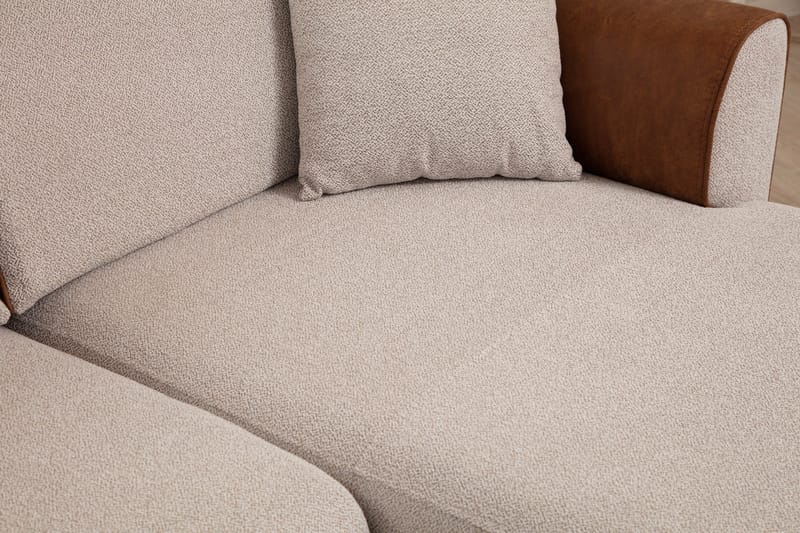 Rebelo Sovesofa med divan - Beige - Møbler - Sofaer - Sovesofaer - Hjørnesovesofa