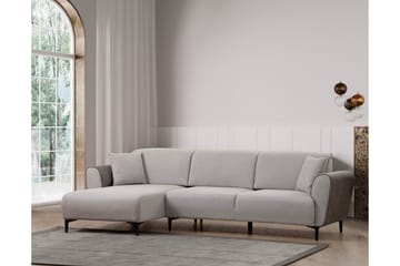 Rebelo Sovesofa med divan - Grå - Møbler - Sofaer - Sovesofaer - Hjørnesovesofa