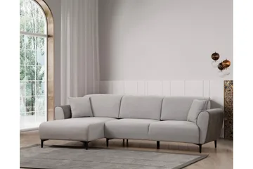 Rebelo Sovesofa med divan - Grå - Møbler - Sofaer - Sovesofaer - Hjørnesovesofa