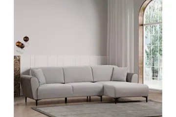 Rebelo Sovesofa med divan - Grå - Møbler - Sofaer - Sovesofaer - Hjørnesovesofa