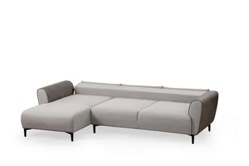 Rebelo Sovesofa med divan - Grå - Møbler - Sofaer - Sovesofaer - Hjørnesovesofa
