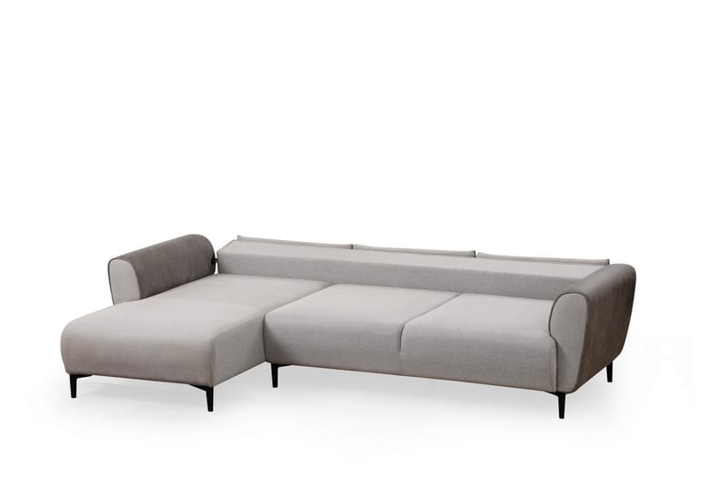 Rebelo Sovesofa med divan - Grå - Møbler - Sofaer - Sovesofaer - Hjørnesovesofa