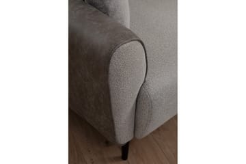 Rebelo Sovesofa med divan - Grå - Møbler - Sofaer - Sovesofaer - Hjørnesovesofa