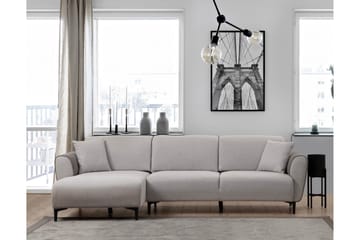 Rebelo Sovesofa med divan - Grå - Møbler - Sofaer - Sovesofaer - Hjørnesovesofa