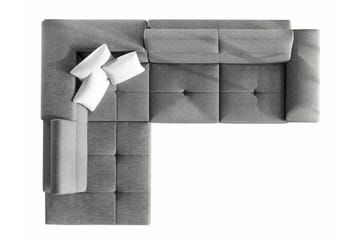 Reginia 3-seters Høyrevendt L-formet Hjørnesovesofa med Oppbevaring i Stoff - Blå - Møbler - Sofaer - Sovesofaer - Sovesofa divan