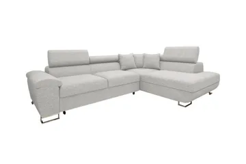 Reginia 3-sits Hörnbäddsoffa NO_BRAND Ljusgrå - Møbler - Sofaer - Sovesofaer - Hjørnesovesofa