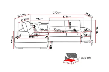 Reginia 3-sits Hörnbäddsoffa White - Møbler - Sofaer - Sovesofaer - Hjørnesovesofa
